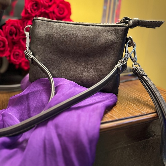 Charming Charlie Gunmetal Rhinestone and Studded Small Crossbody bag - Picture 3 of 11